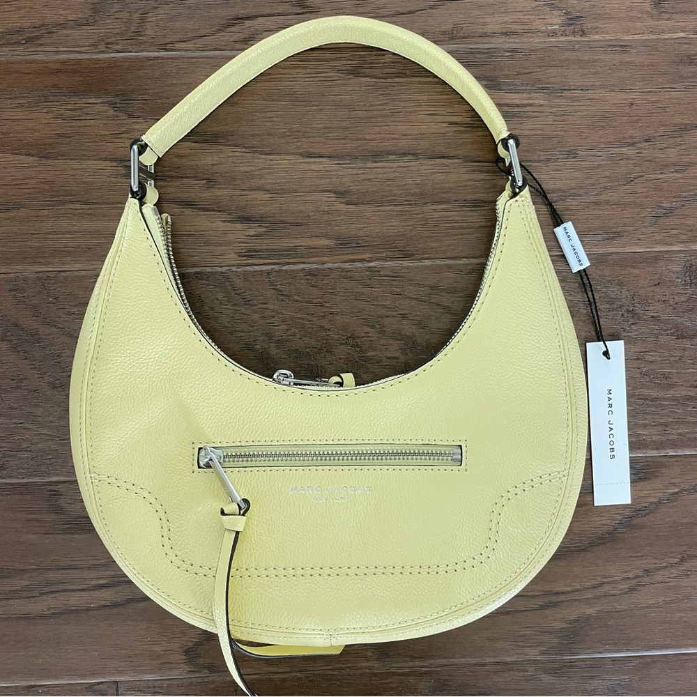 Authentic Marc Jacobs Small Leather Crescent Shoulder Bag Purse